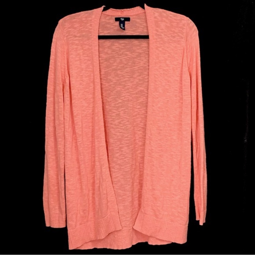 Gap Factory 100% Cotton Coral Open Front Cardigan